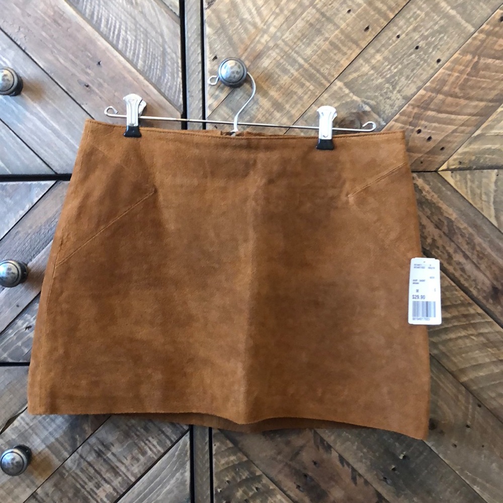 Faux Suede Mini Skirt